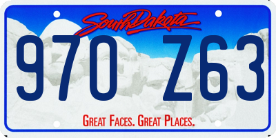 SD license plate 97OZ63