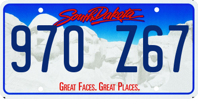 SD license plate 97OZ67