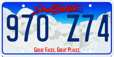 SD license plate 97OZ74