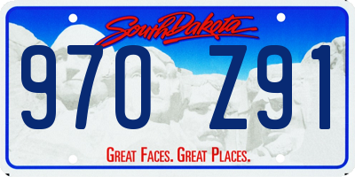 SD license plate 97OZ91