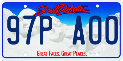 SD license plate 97PA00