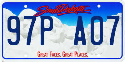 SD license plate 97PA07