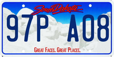 SD license plate 97PA08