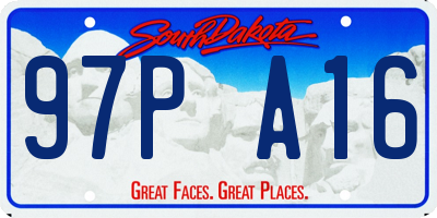 SD license plate 97PA16