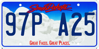 SD license plate 97PA25