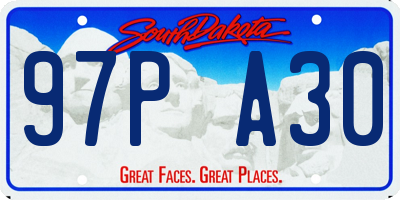 SD license plate 97PA30
