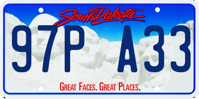 SD license plate 97PA33