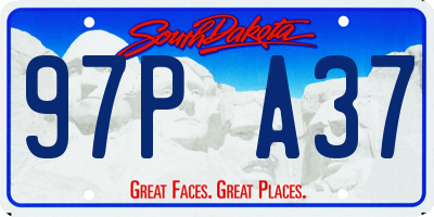SD license plate 97PA37