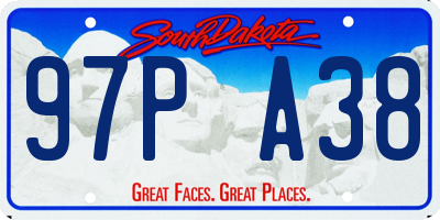 SD license plate 97PA38