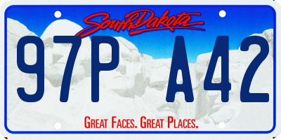 SD license plate 97PA42