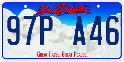 SD license plate 97PA46