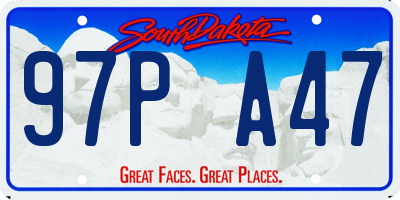 SD license plate 97PA47