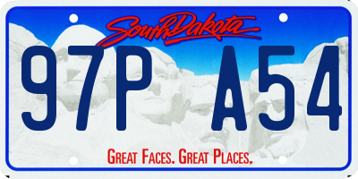 SD license plate 97PA54