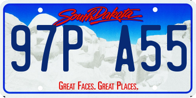 SD license plate 97PA55
