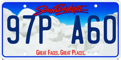 SD license plate 97PA60