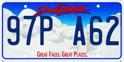 SD license plate 97PA62