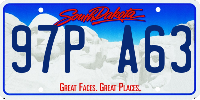 SD license plate 97PA63