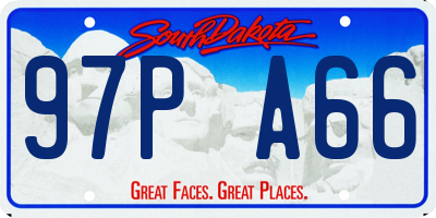 SD license plate 97PA66