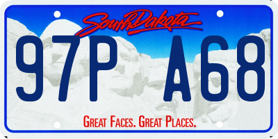 SD license plate 97PA68