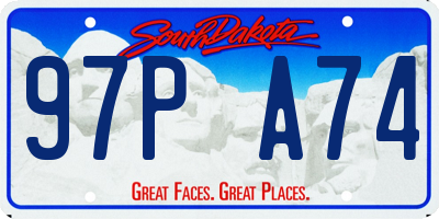 SD license plate 97PA74