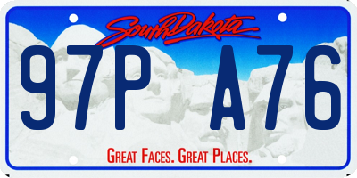 SD license plate 97PA76