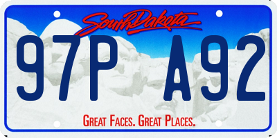 SD license plate 97PA92