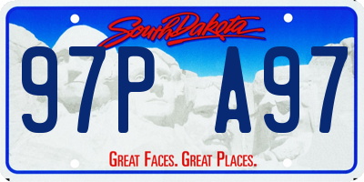 SD license plate 97PA97