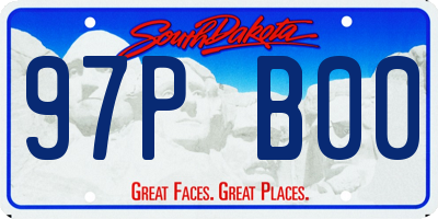 SD license plate 97PB00