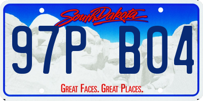 SD license plate 97PB04