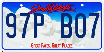SD license plate 97PB07