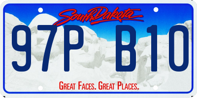 SD license plate 97PB10
