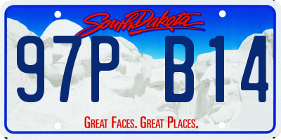 SD license plate 97PB14