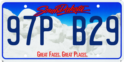 SD license plate 97PB29