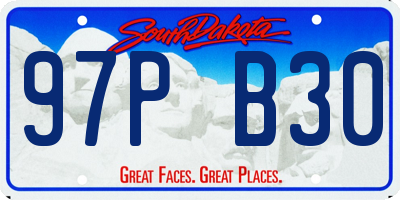 SD license plate 97PB30