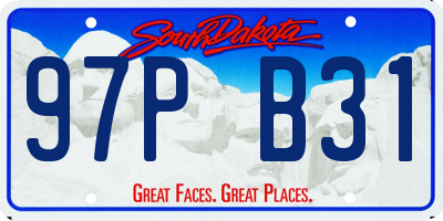 SD license plate 97PB31