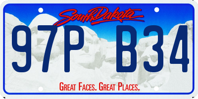 SD license plate 97PB34