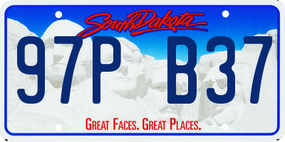 SD license plate 97PB37
