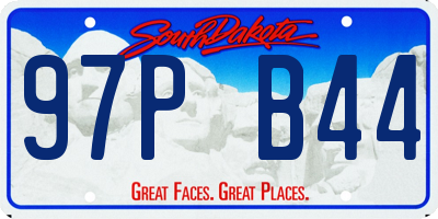 SD license plate 97PB44