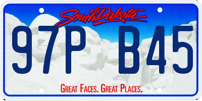 SD license plate 97PB45