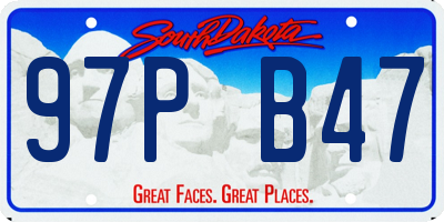 SD license plate 97PB47