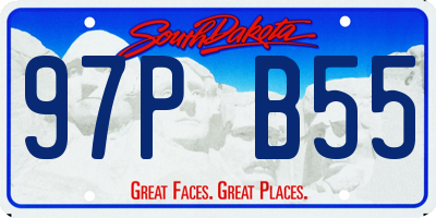 SD license plate 97PB55