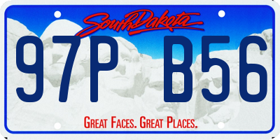 SD license plate 97PB56