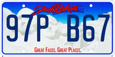 SD license plate 97PB67