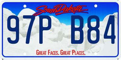 SD license plate 97PB84