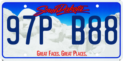SD license plate 97PB88