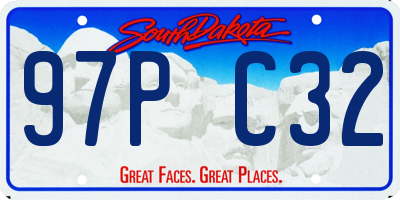 SD license plate 97PC32