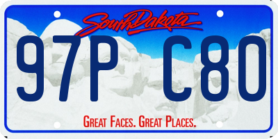 SD license plate 97PC80