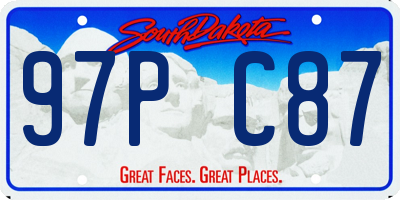 SD license plate 97PC87