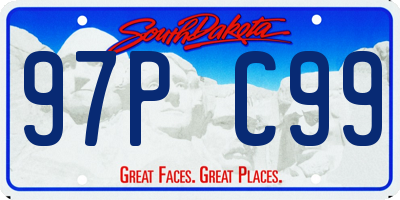 SD license plate 97PC99