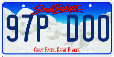 SD license plate 97PD00